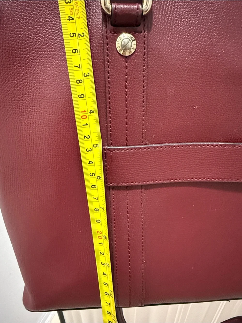 HENRI BENDEL Burgundy LEATHER Satchel Travel/Laptop